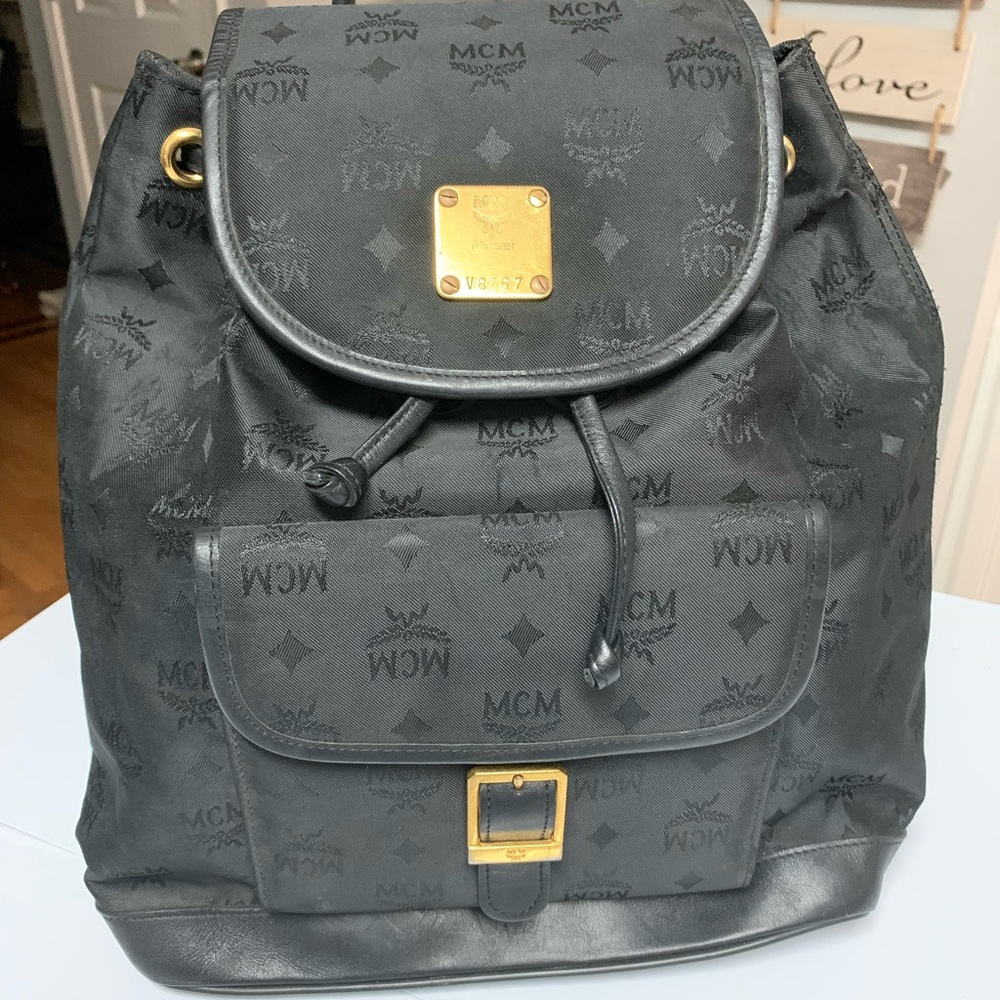 Mcm Black Nylon Authentic Backpack - image 2